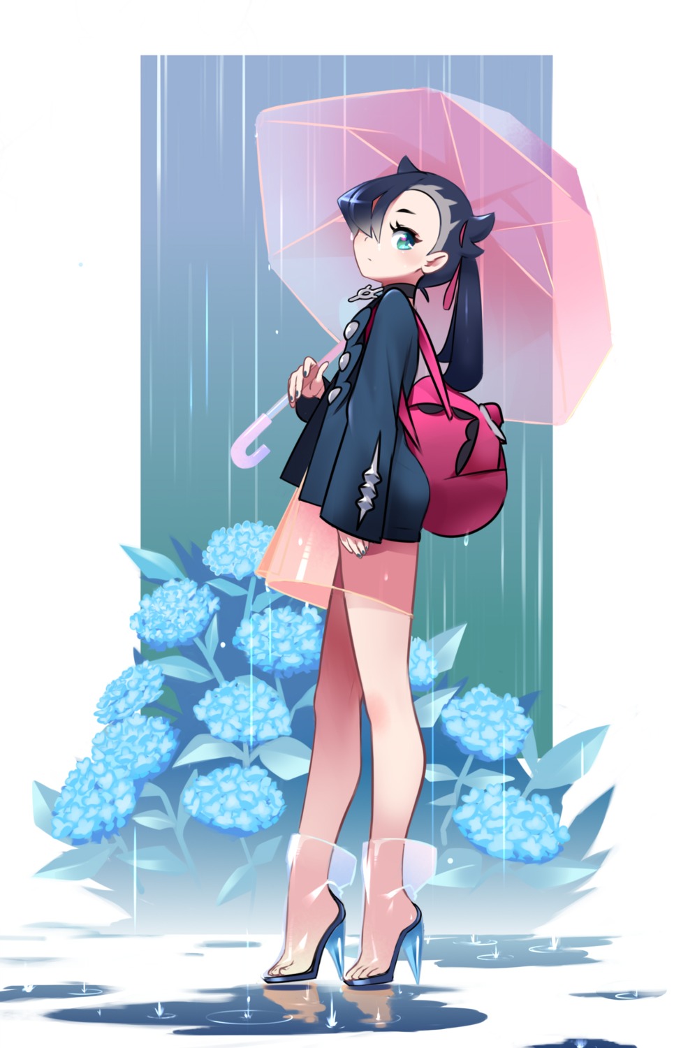 dress heels mary_(pokemon) pokemon pokemon_sword_and_shield see_through tm_(hanamakisan) umbrella