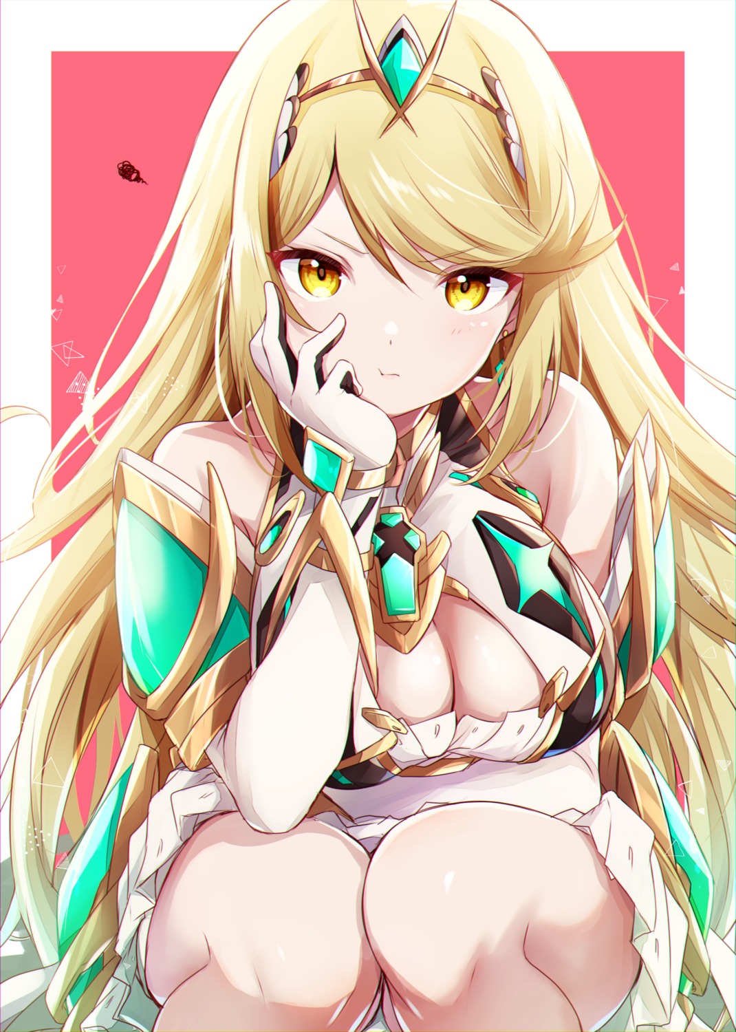 cleavage dress hikari_(xenoblade_2) ui_frara xenoblade xenoblade_chronicles_2