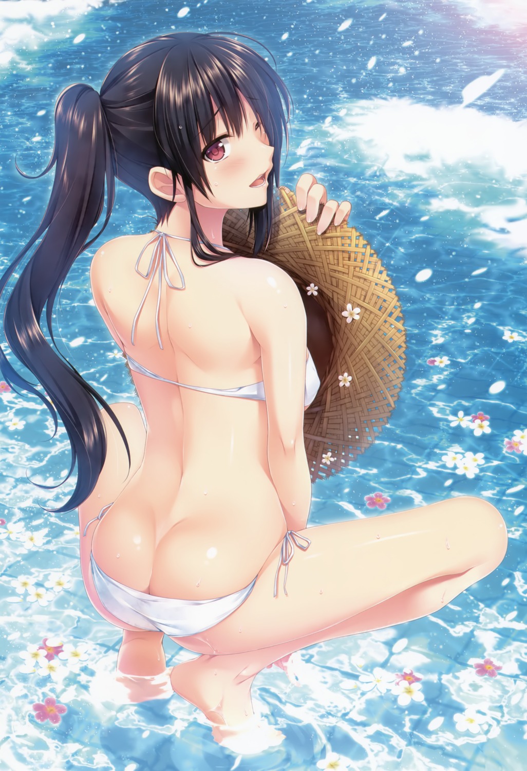 akabeisoft2 alpha ass bikini boku_no_hitori_sensou inuzuka_rumi swimsuits wet