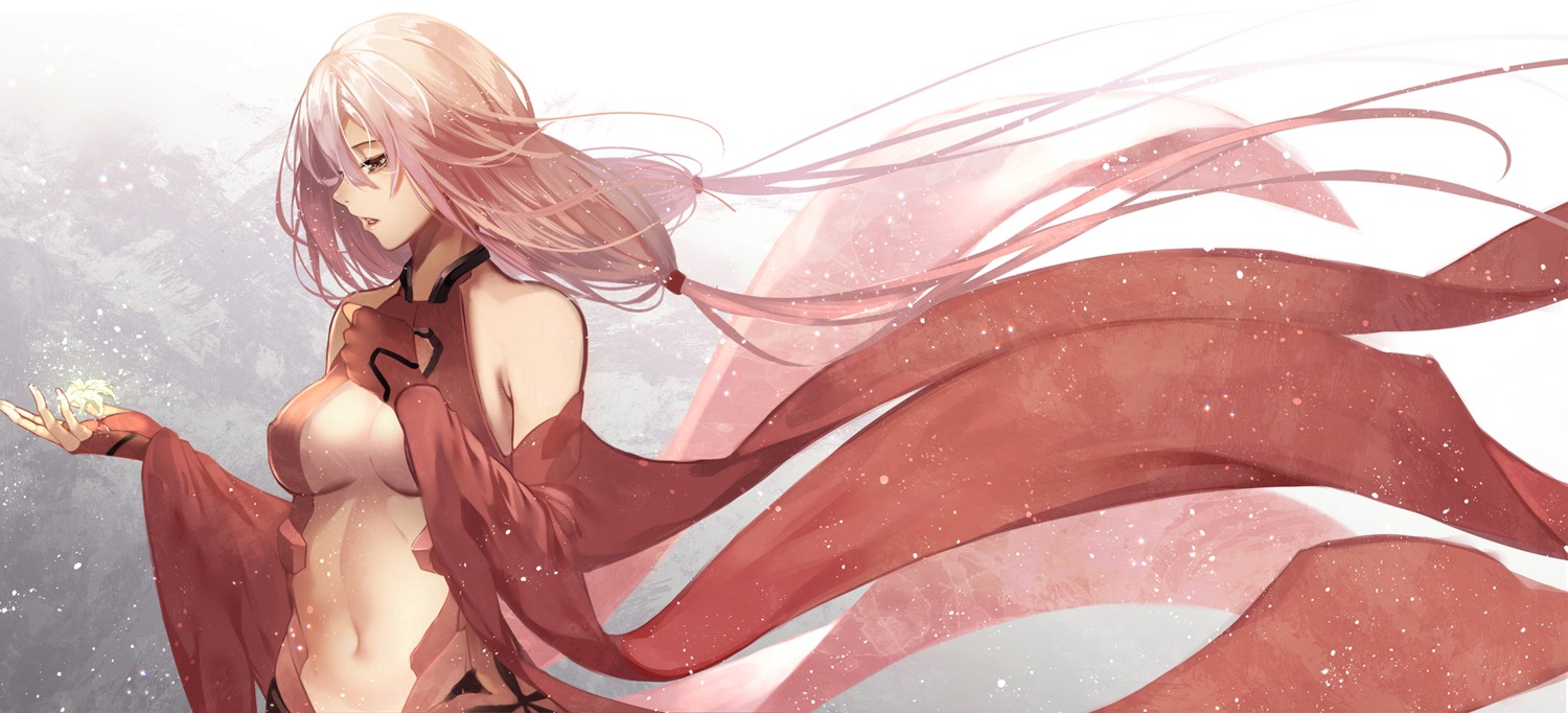 cleavage guilty_crown kisui no_bra yuzuriha_inori