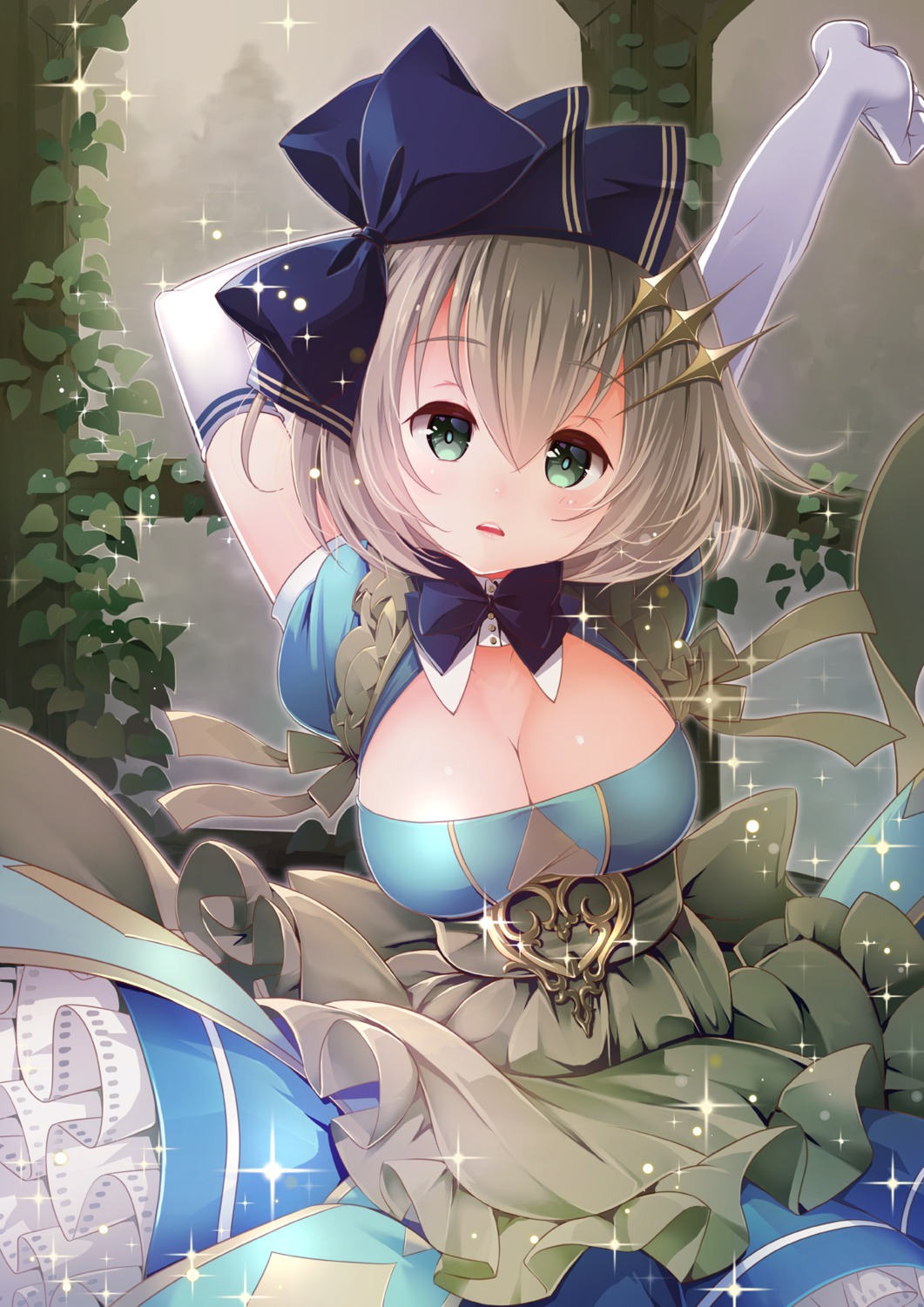 alice alice_in_wonderland cleavage dress sakura_(superbunnys)