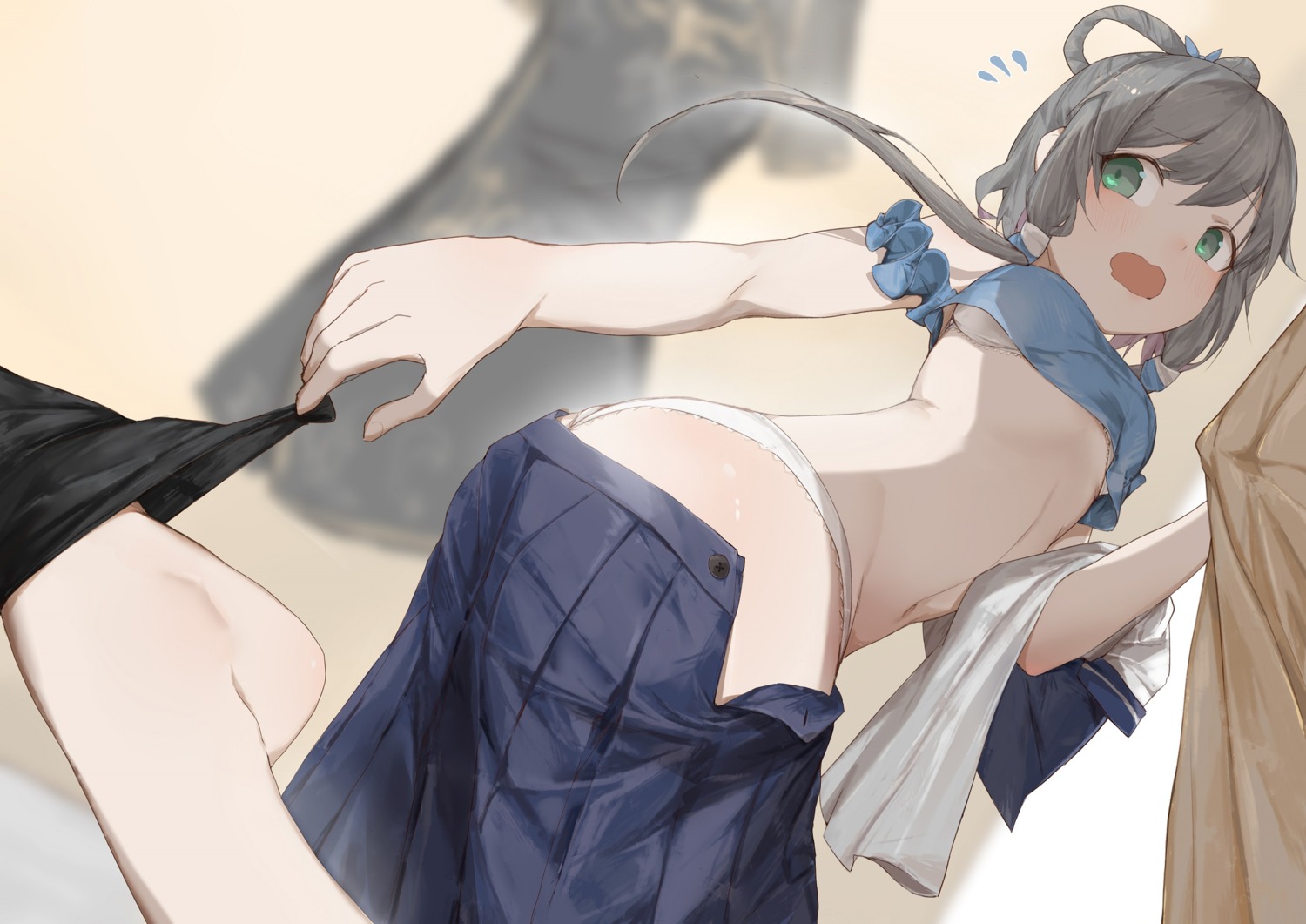 ass bra luo_tianyi oshin0_(zheng) pantsu seifuku undressing vocaloid