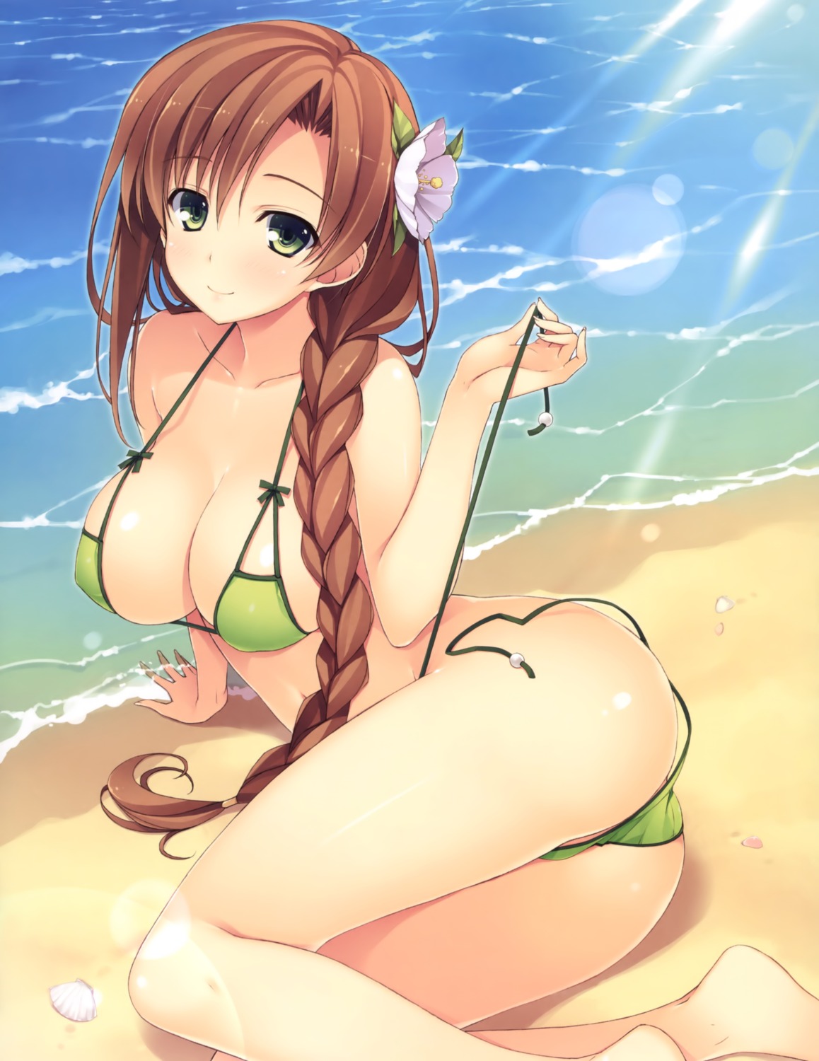 ass bikini cleavage koikishi_purely_kiss kuninaka_kaori swimsuits undressing yuuki_hagure