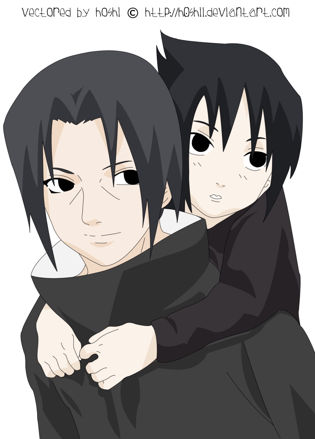 male naruto uchiha_itachi uchiha_sasuke vector_trace watermark