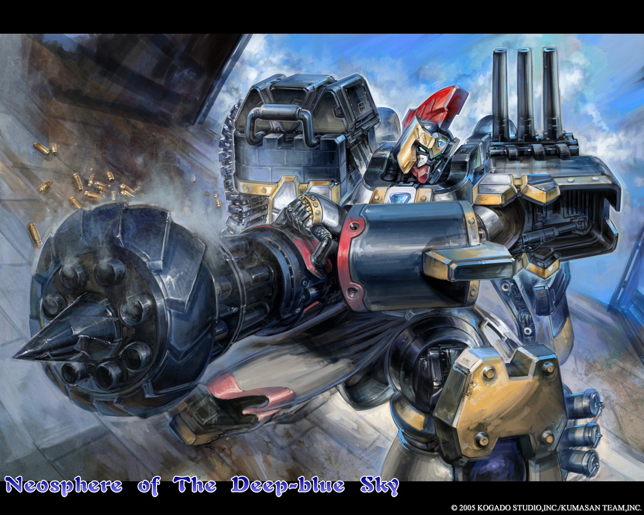 aoi_sora_no_neosphere deep-blue_series mecha shishizaru tenzan wallpaper