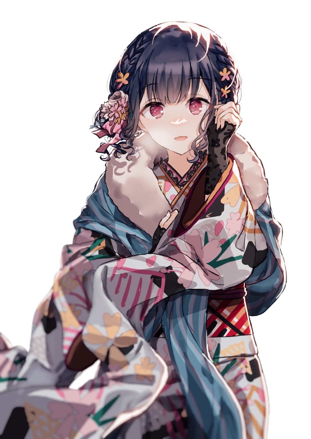 gocoli kimono morino_rinze the_idolm@ster the_idolm@ster_shiny_colors