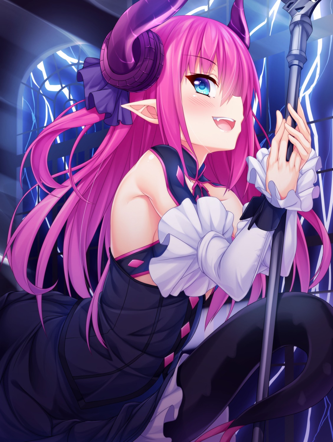 dress elizabeth_bathory fate/extra fate/extra_ccc fate/grand_order fate/stay_night horns pointy_ears tail wakagi_repa weapon