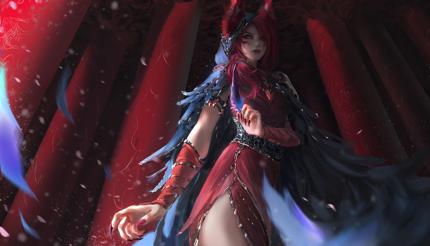 animal_ears dress league_of_legends nixeu xayah