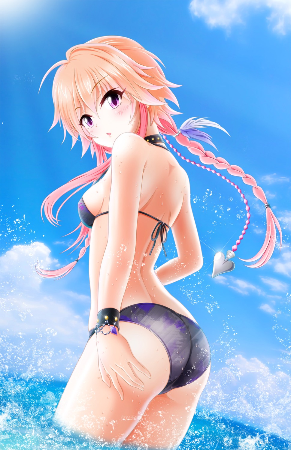 ass bikini eva_16-gouki ninomiya_asuka swimsuits the_idolm@ster the_idolm@ster_cinderella_girls wet