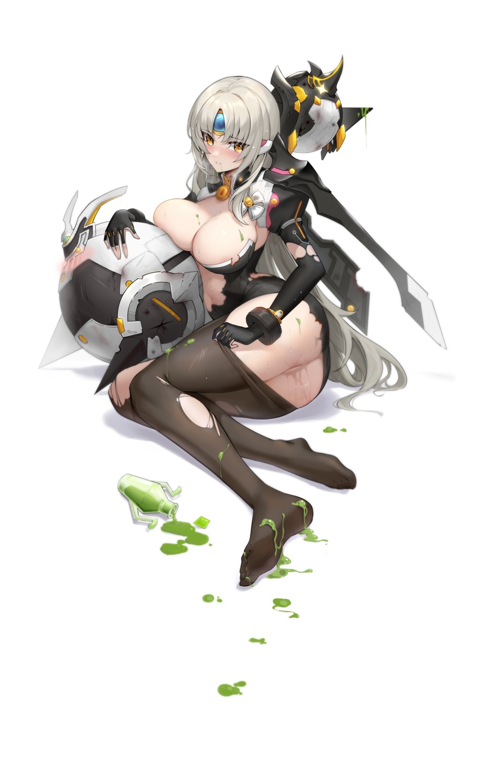 ass elsword feet no_bra nopan pantyhose pussy pussy_juice shenqi_xiao_hong_zai_nali torn_clothes undressing