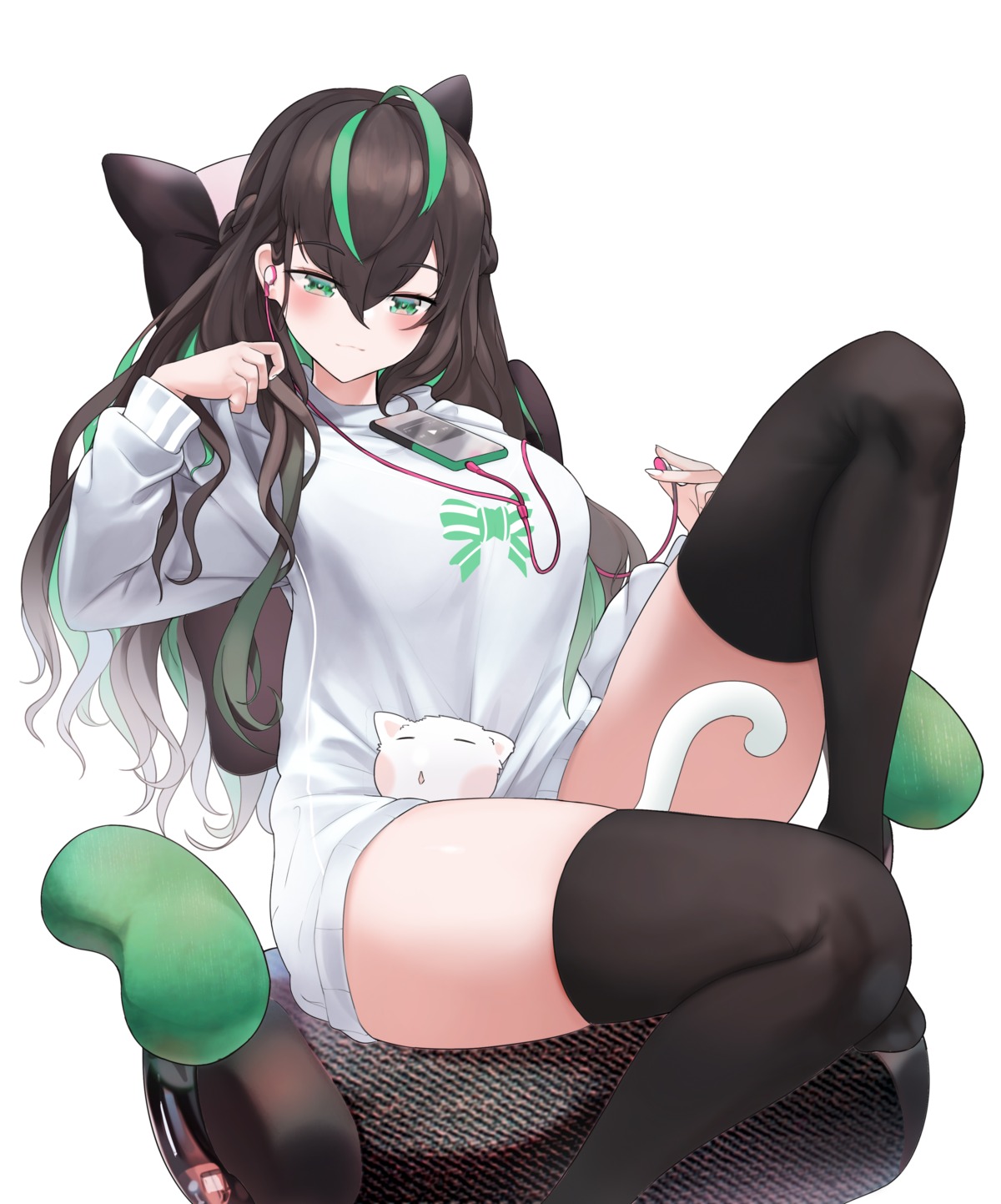 neko nijisanji nijisanji_kr riba shin_yuya thighhighs