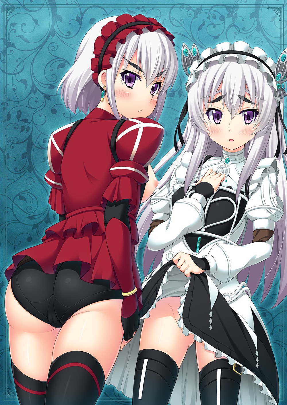 ass cameltoe chaika_bohdan chaika_trabant hitsugi_no_chaika loli nectar-ii nipples nopan skirt_lift thighhighs