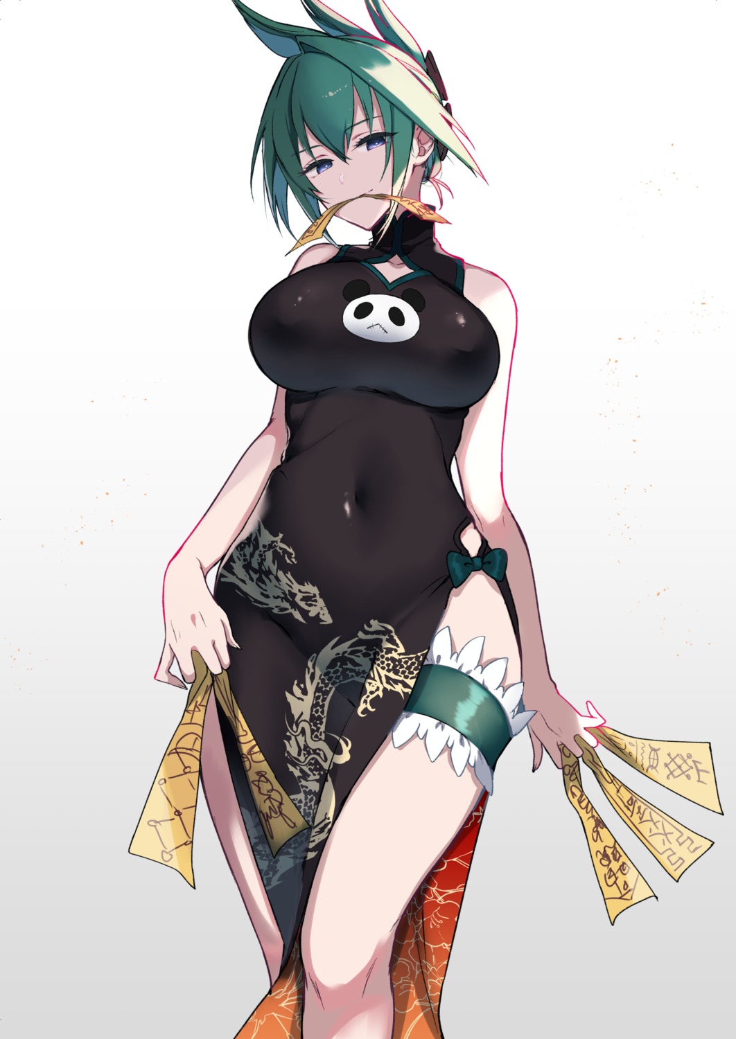 chinadress erect_nipples garter pochi_(pochi-goya) shaman_king tao_jun