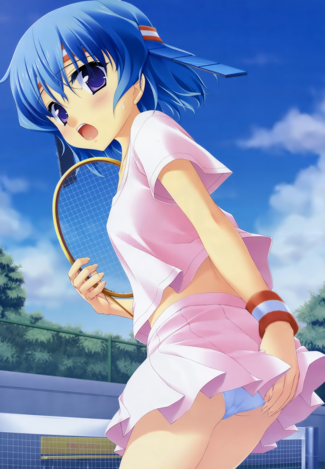 fairlylife fixed matsushita_makako pantsu takaoka_asagao tennis