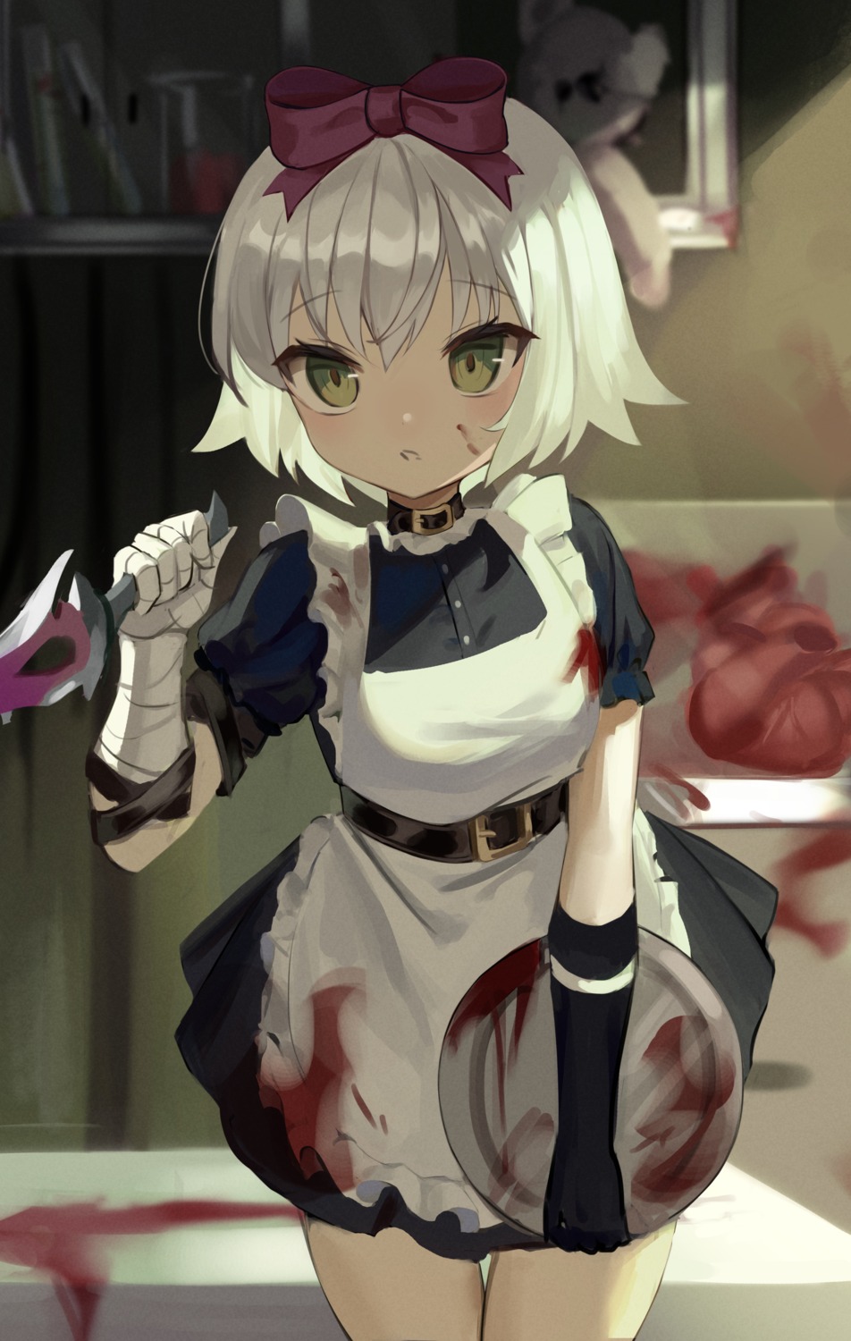 bandages blood fate/grand_order jack_the_ripper kyo_(maae00) loli maid weapon