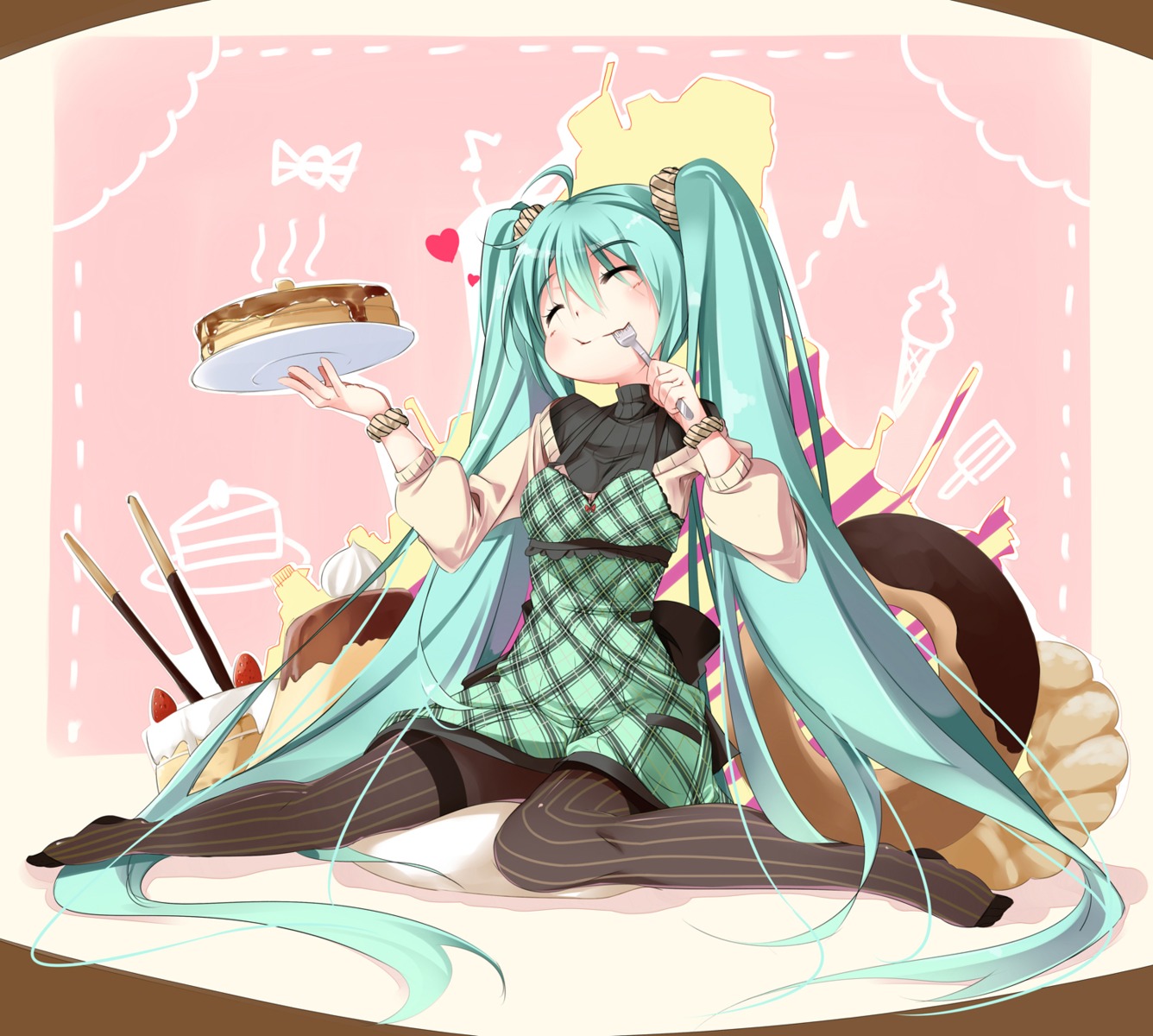 dress hatsune_miku nasudora pantyhose vocaloid