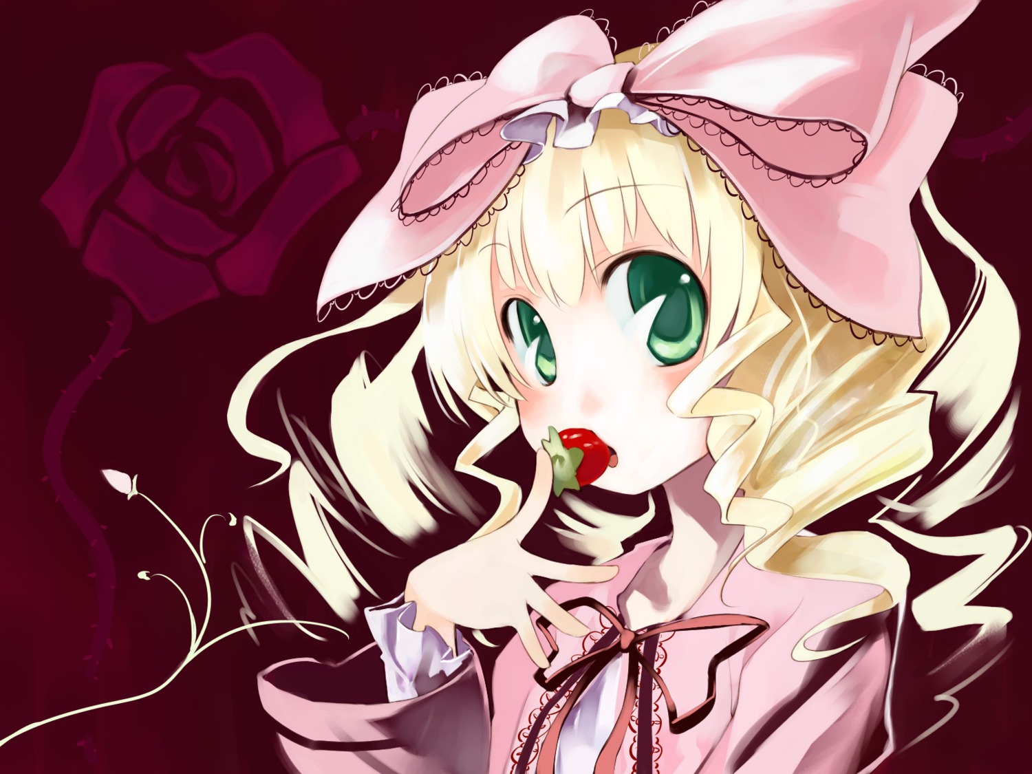 hina_ichigo lolita_fashion rozen_maiden ushiki_yoshitaka wallpaper