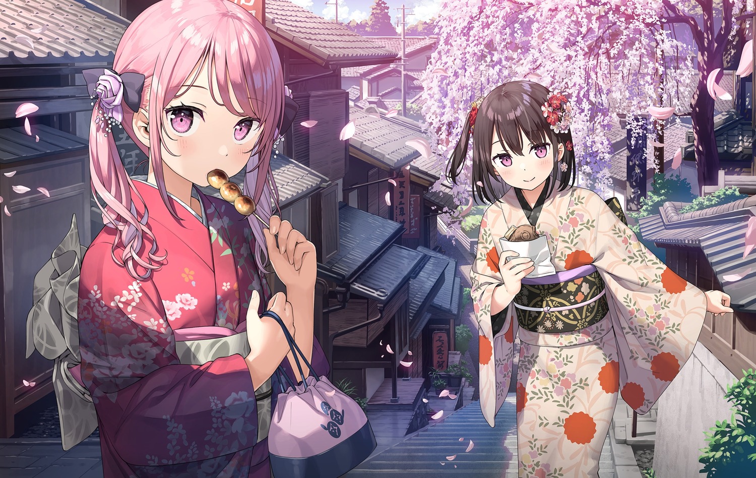 kantoku kimono kurumi_(kantoku) shizuku_(kantoku)