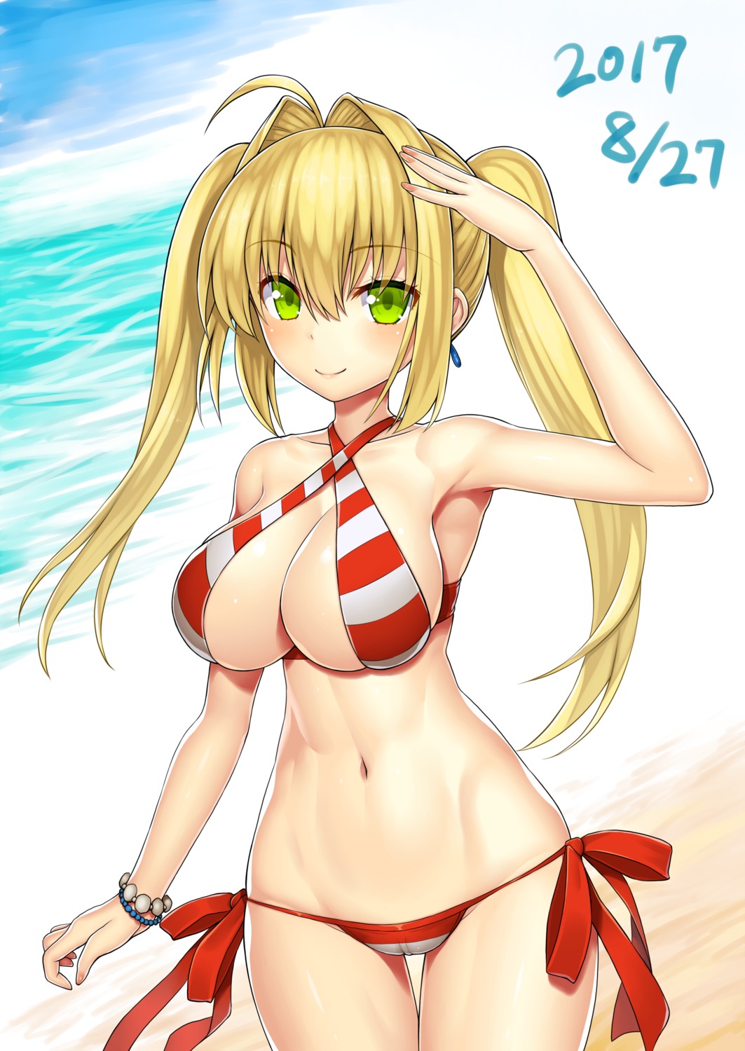 asamura_hiori bikini fate/grand_order saber_extra swimsuits