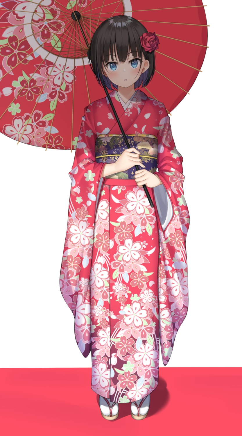 kimono mottsun_(i_40y) umbrella