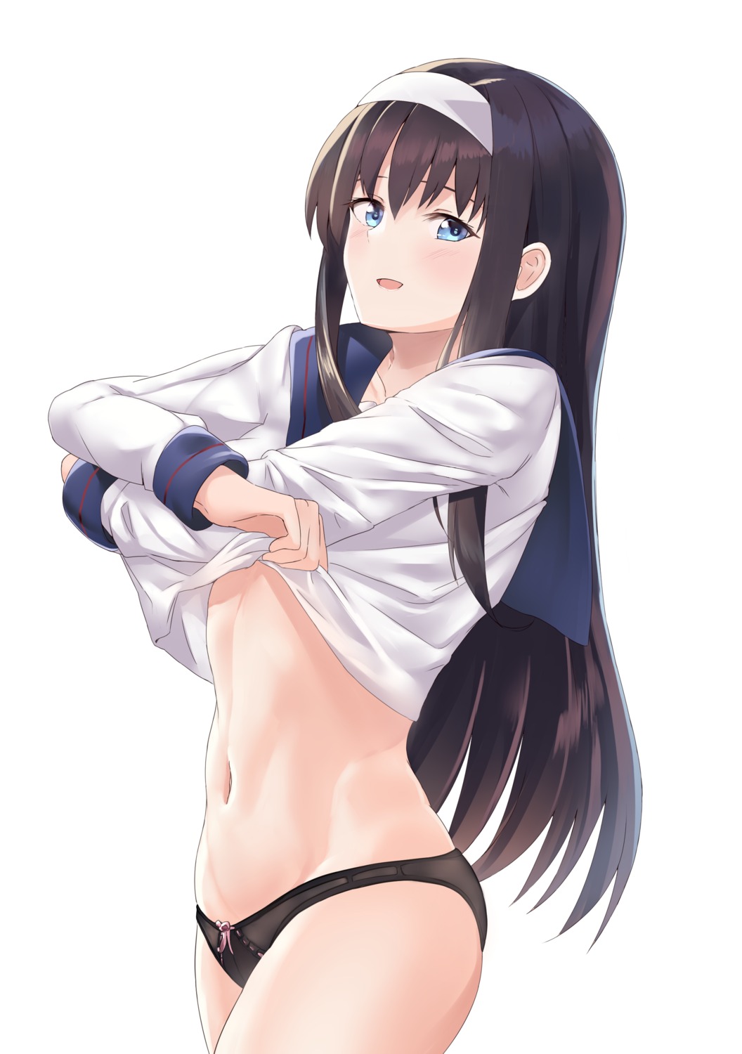 i.f.s.f melty_blood pantsu seifuku shirt_lift toono_akiha tsukihime undressing