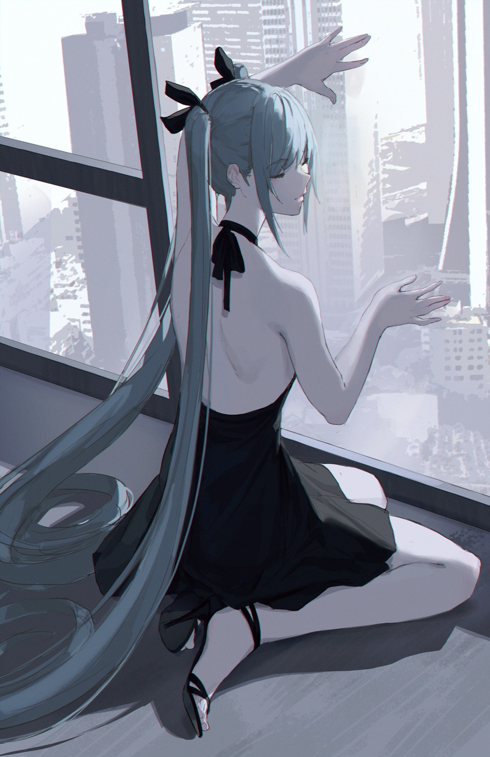 dress erospanda hatsune_miku heels vocaloid