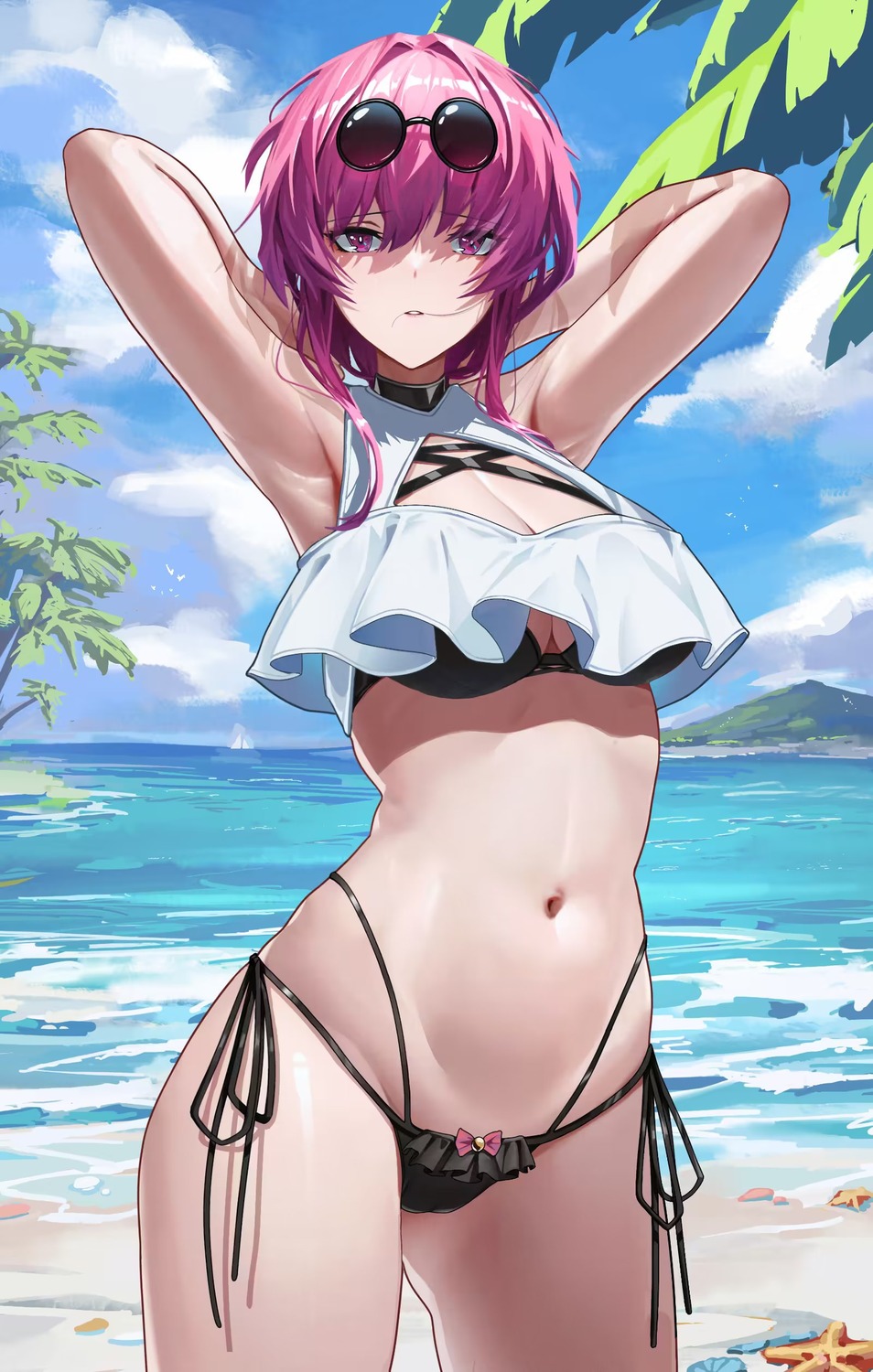 a_kite_(akitee) bikini cleavage honkai:_star_rail kafka_(honkai:_star_rail) megane swimsuits