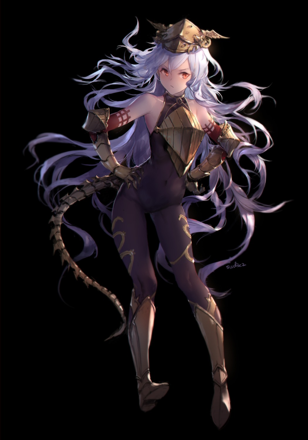 armor bodysuit granblue_fantasy heels medusa_(shingeki_no_bahamut) swd3e2 tail
