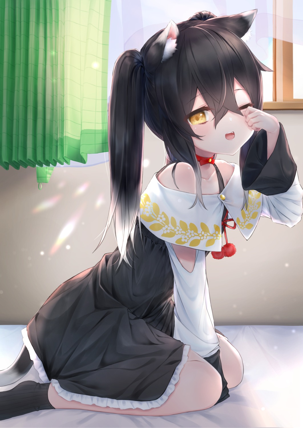 animal_ears dress hashiko_nowoto nekomimi tail