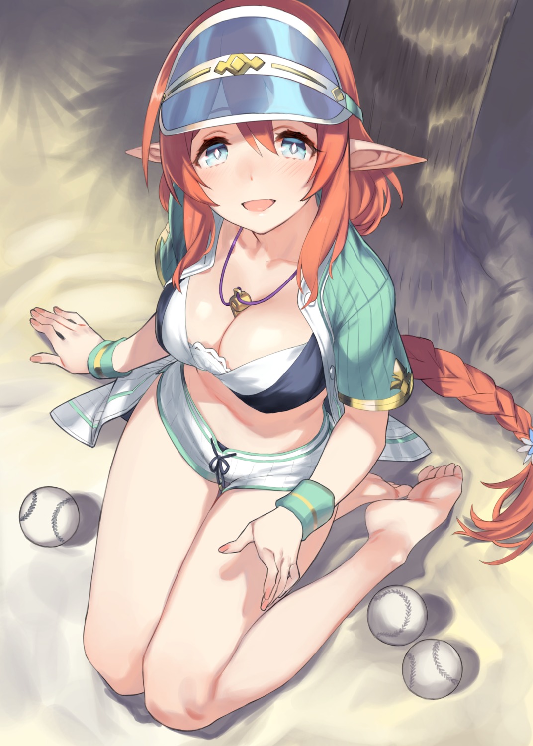 92m baseball bikini open_shirt pointy_ears swimsuits