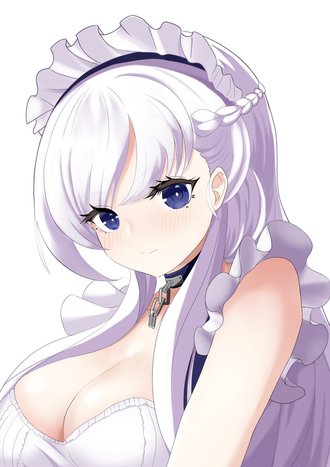 azur_lane belfast_(azur_lane) cleavage maid shinka_(yonkun121)