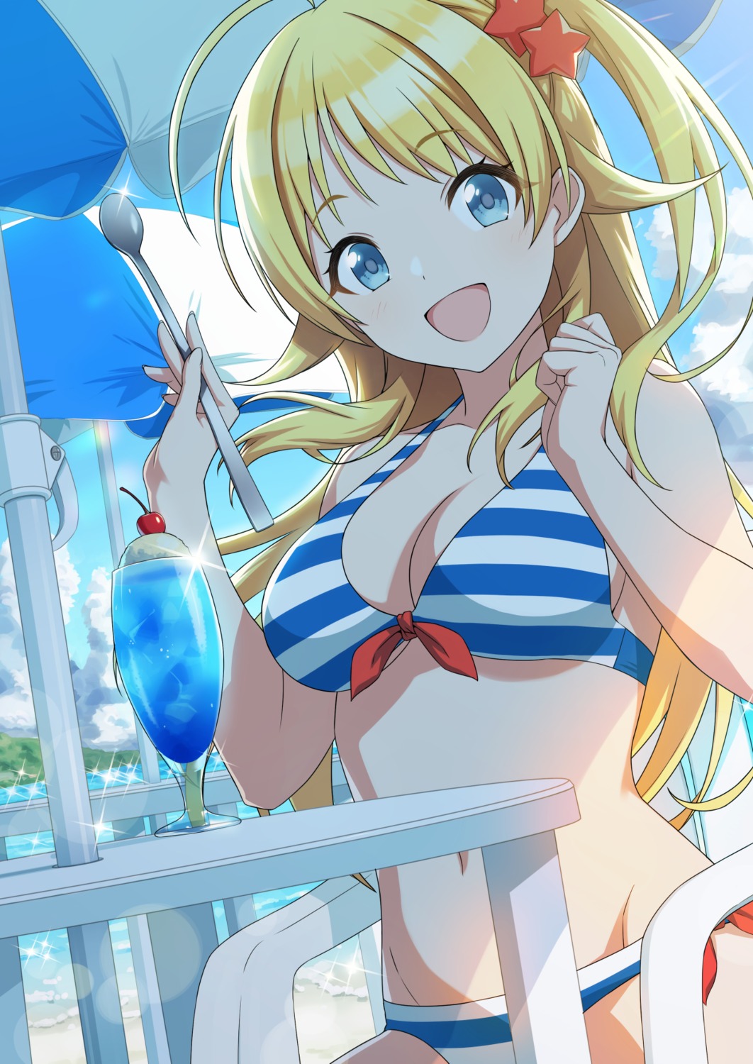 amochin bikini cleavage hachimiya_meguru swimsuits the_idolm@ster the_idolm@ster_shiny_colors