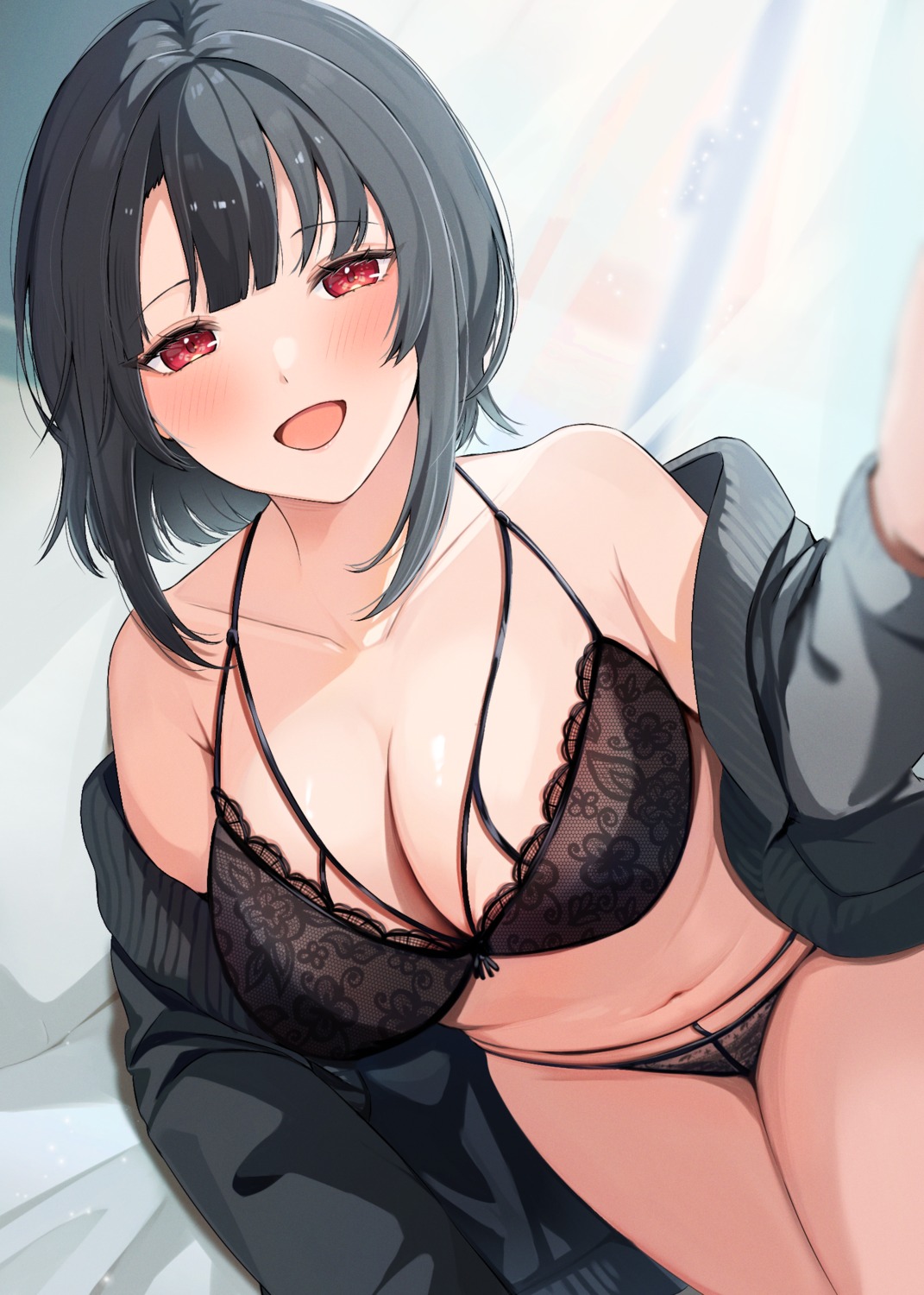 bra kantai_collection lingerie open_shirt pantsu ranran_3939 takao_(kancolle)