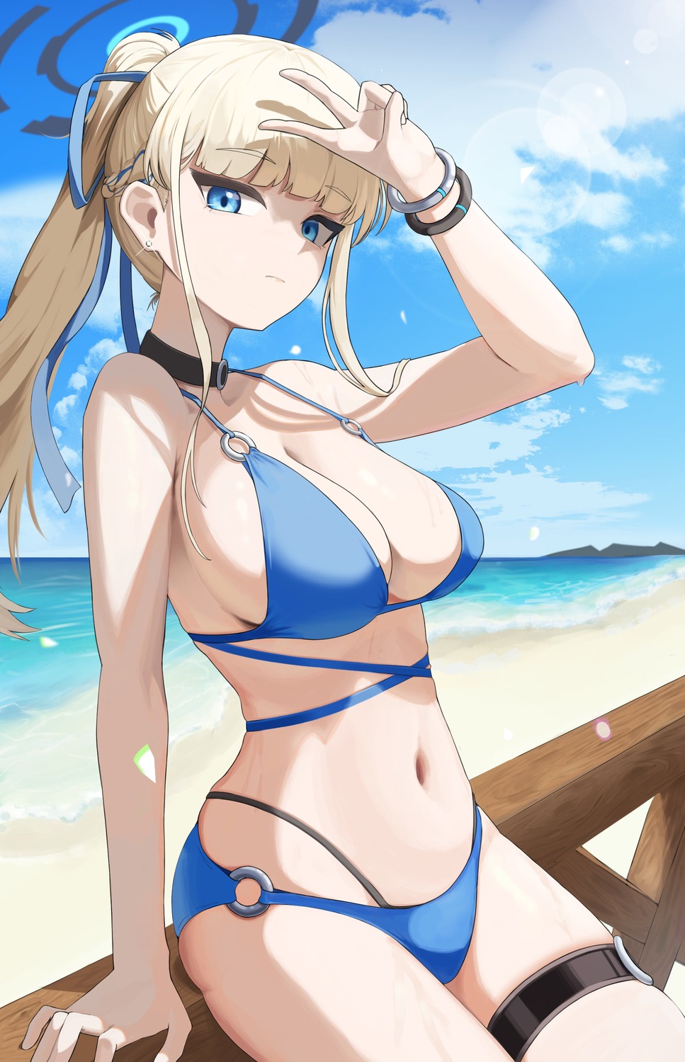 asuma_toki bikini blue_archive garter halo september0405 swimsuits