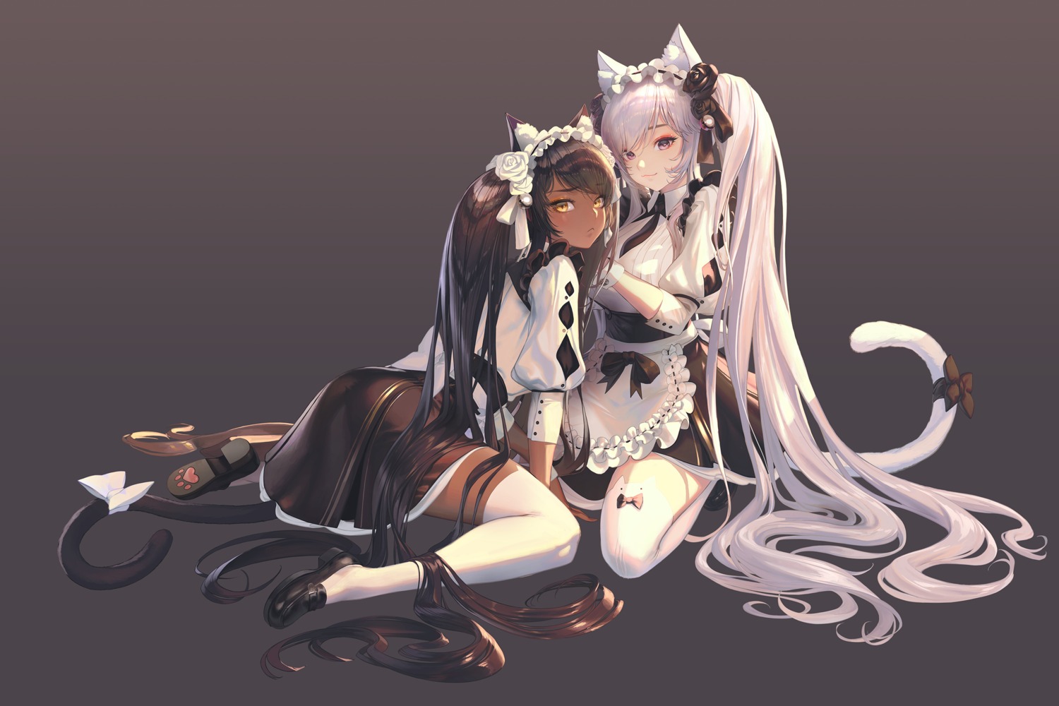 animal_ears ass destiny_child maid nekomimi serket shift_up sytry tail thighhighs zig90