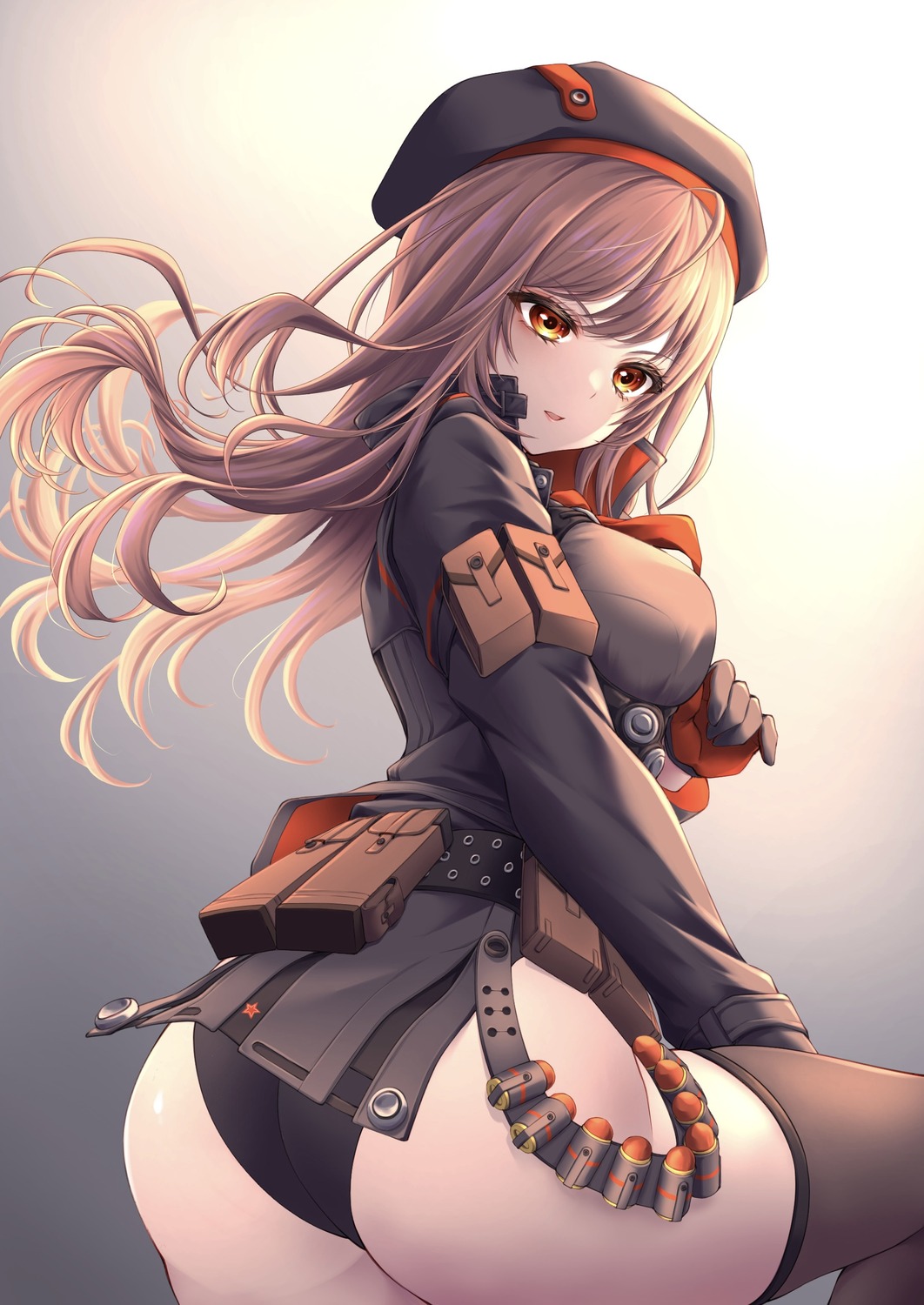 ass nikke_the_goddess_of_victory piyopiyomaru_(piyo8823) rapi_(nikke) thighhighs uniform