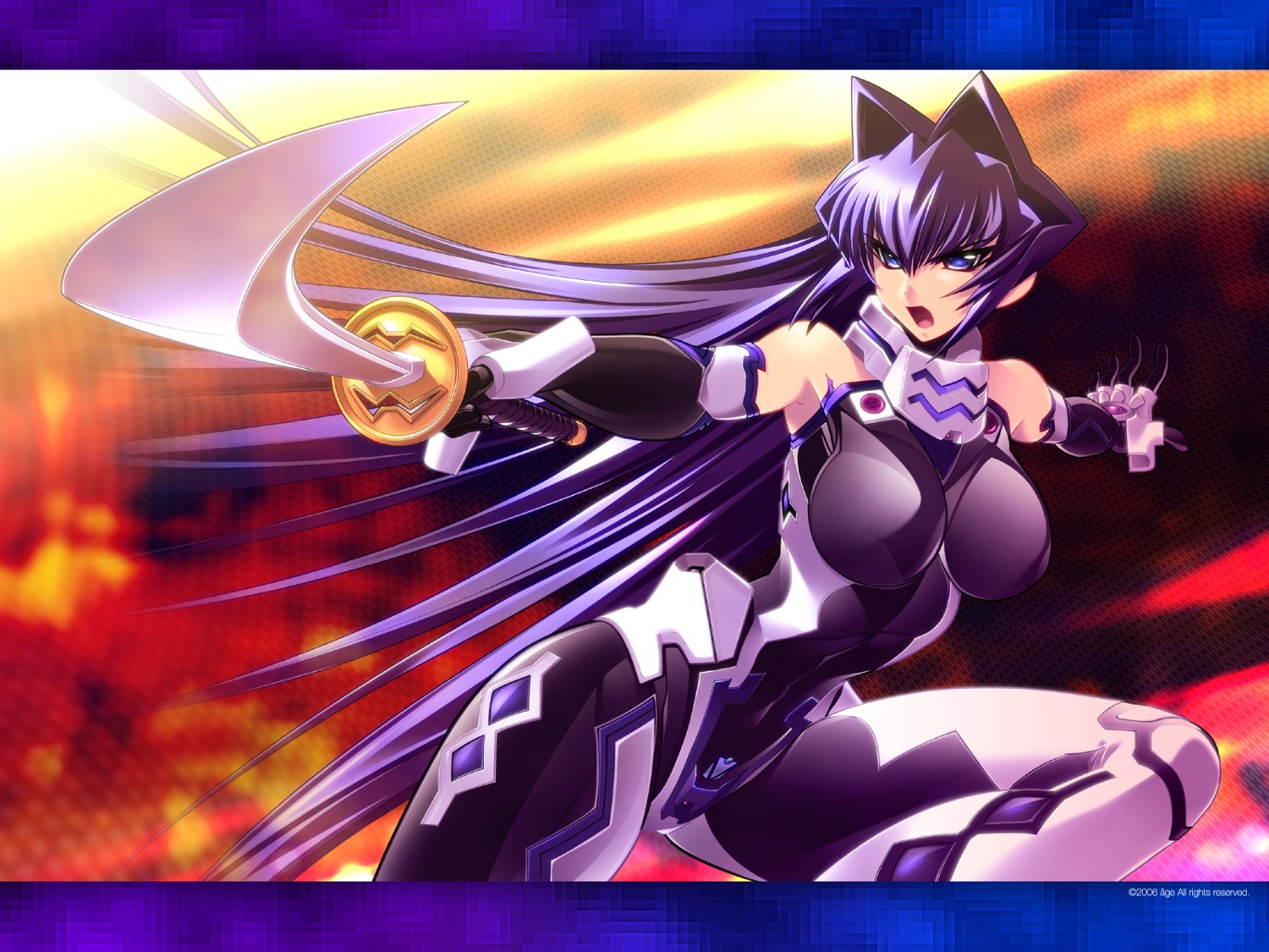 bodysuit bou mitsurugi_meiya muvluv muvluv_alternative sword wallpaper