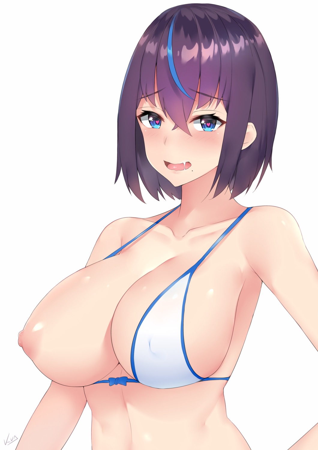 bikini_top breasts erect_nipples kuavera miyako_(kuavera) nipples swimsuits