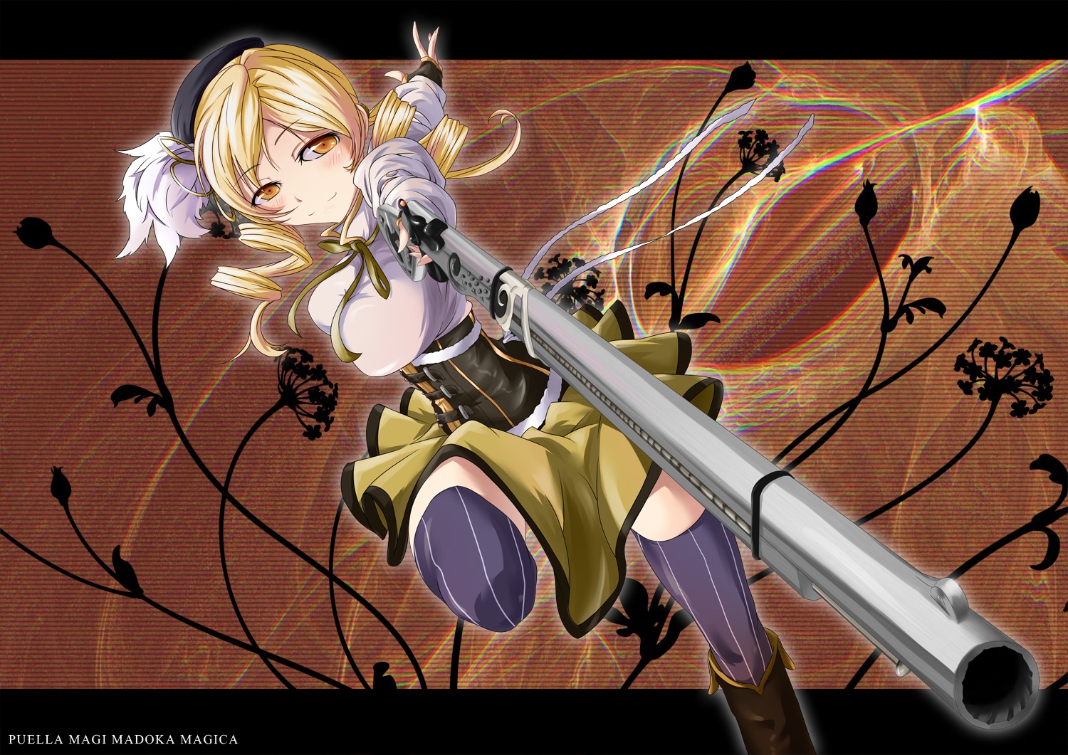 gun mahou_shoujo_madoka_magica s040784 thighhighs tomoe_mami