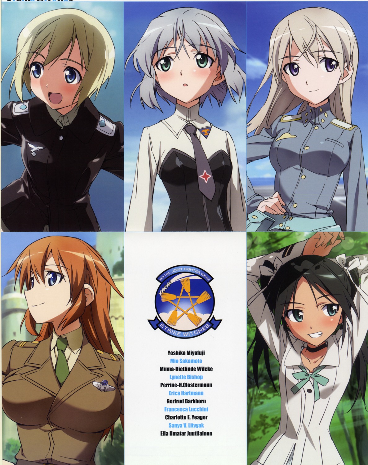 charlotte_e_yeager eila_ilmatar_juutilainen erica_hartmann francesca_lucchini sanya_v_litvyak strike_witches