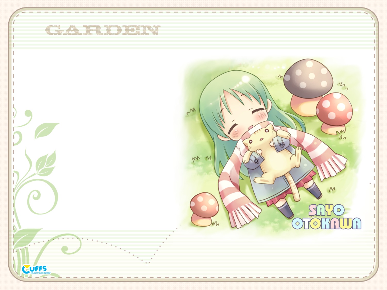 chibi cuffs garden kanekiyo_miwa neko otokawa_sayo wallpaper