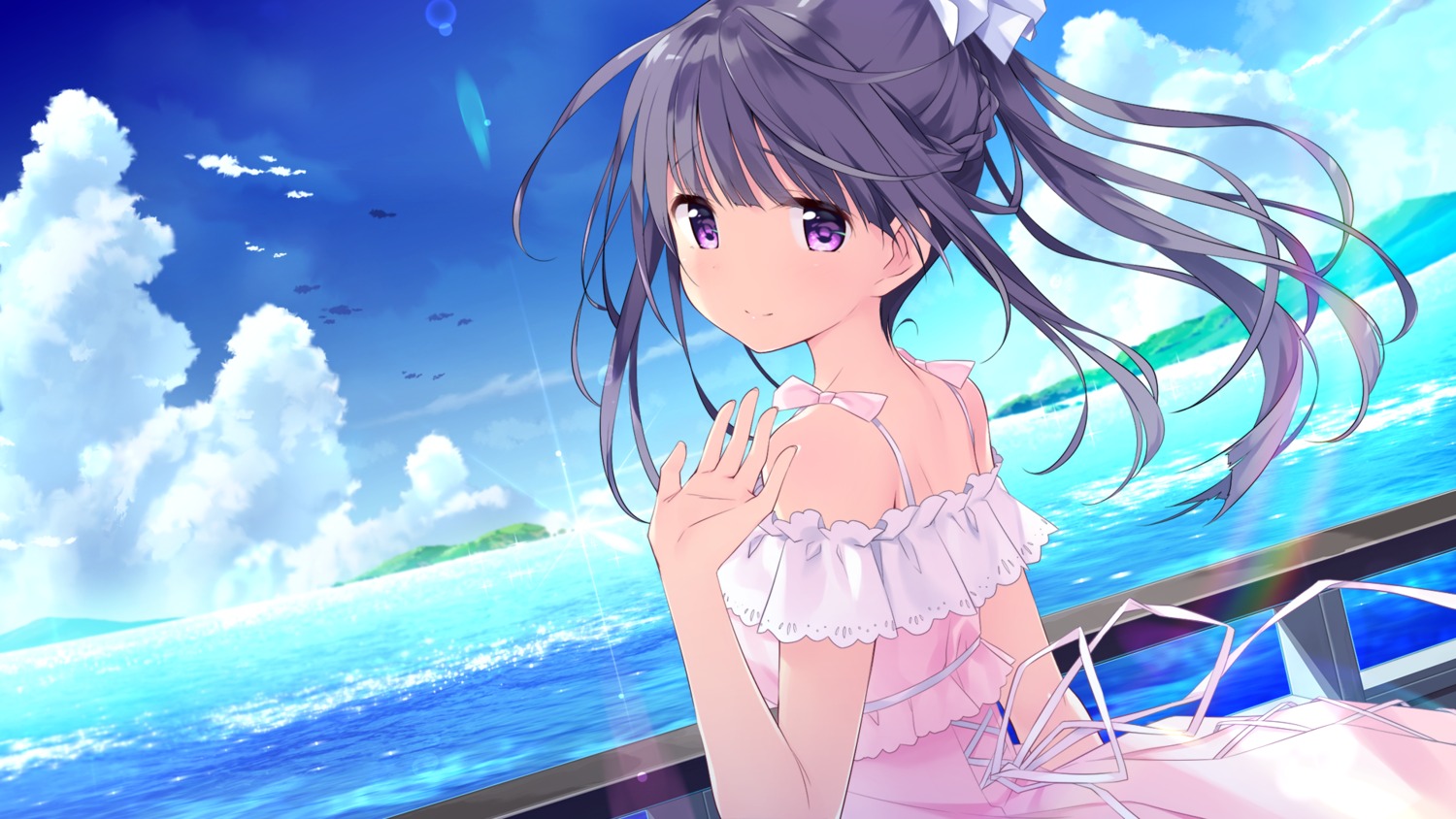 dress einstein_yori_ai_wo_komete game_cg glovety kimishima_ao summer_dress