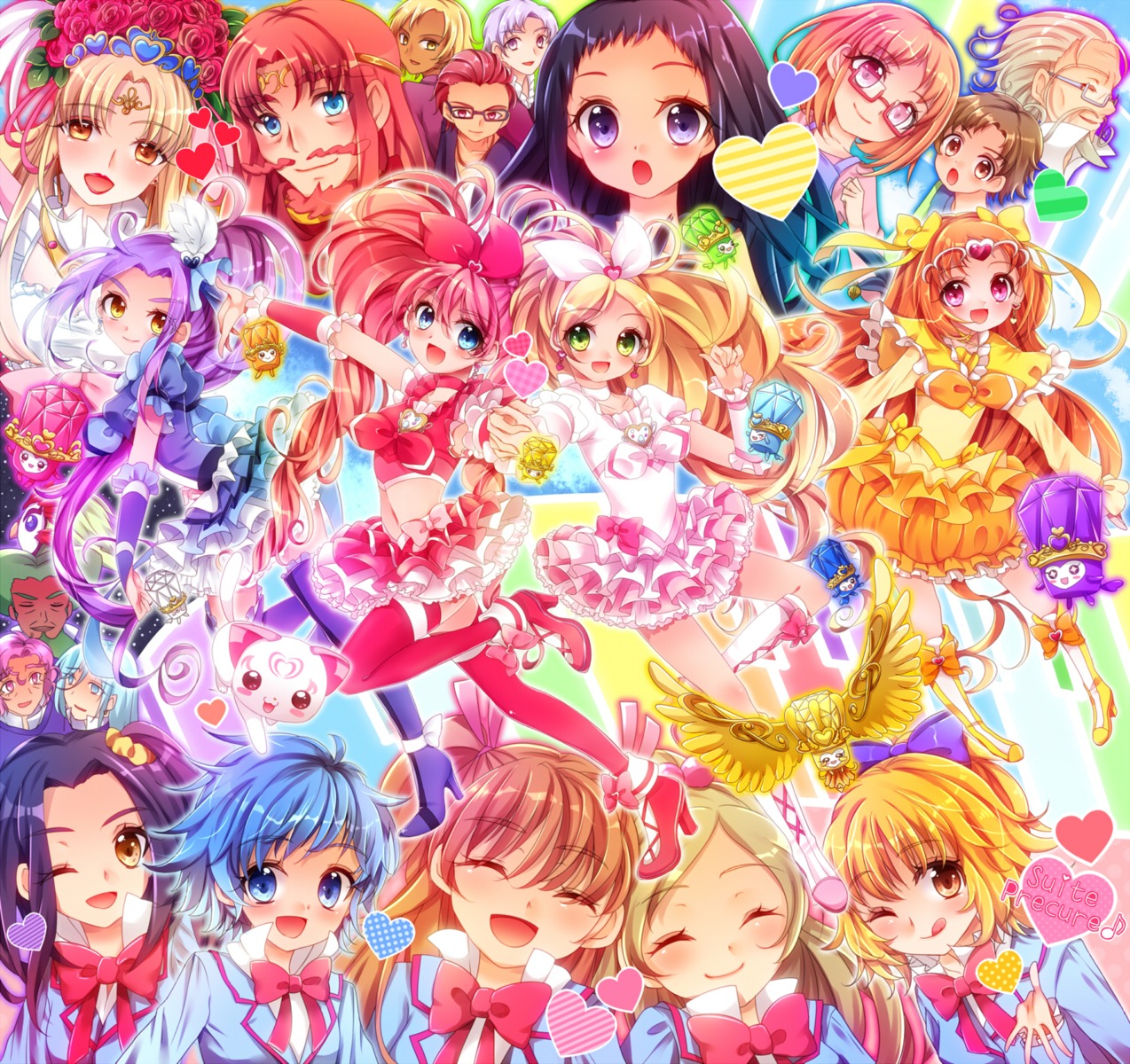 aphrodite_(suite_precure) baritone bassdrum cresendo_tone falsetto_(suite_precure) flat_(suite_precure) higashiyama_seika houjou_hibiki hummy kurokawa_ellen megane mephisto minamino_kanade natural neko nishijima_waon noise_(suite_precure) pretty_cure seifuku sharp shirabe_ako shirabe_otokichi suite_pretty_cure suzu_(suite_precure) uduki-shi