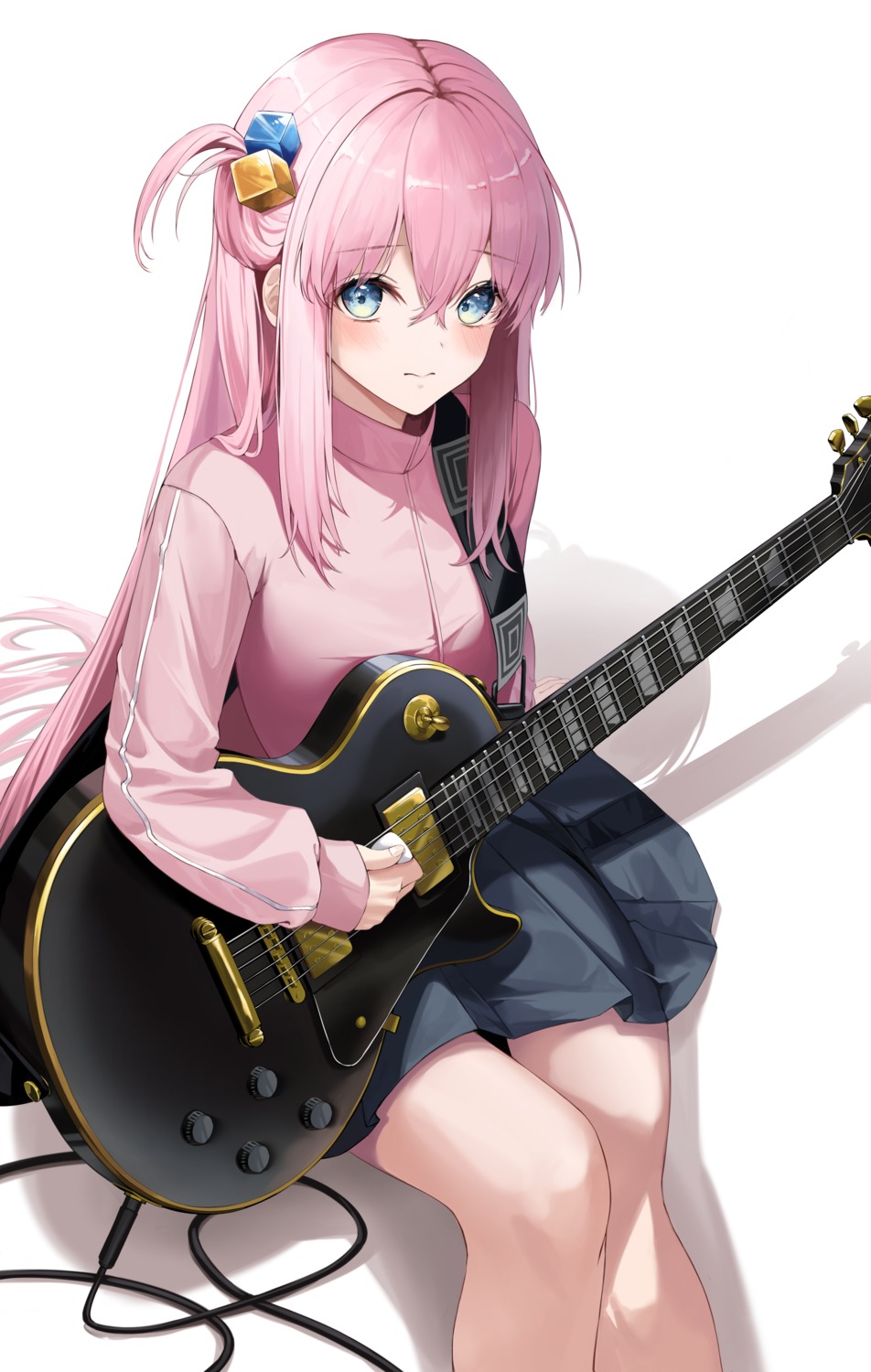 bocchi_the_rock! gotou_hitori guitar gym_uniform kuro_(rudyan0128) seifuku