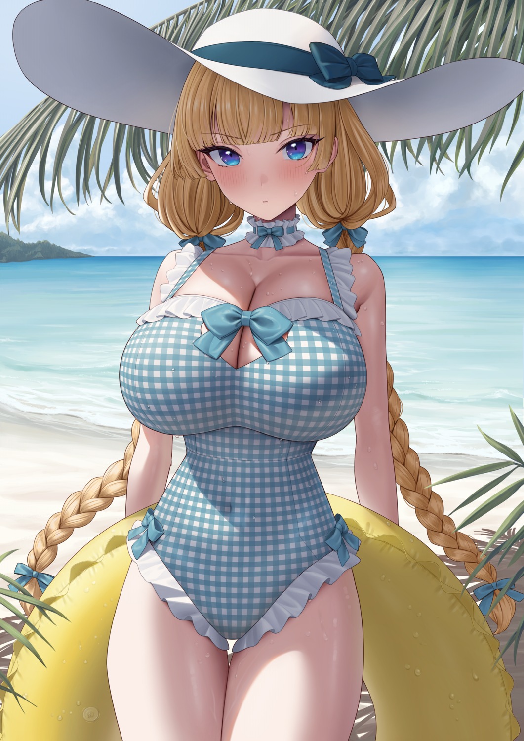 cleavage lina_bell_roll michihasu swimsuits wet