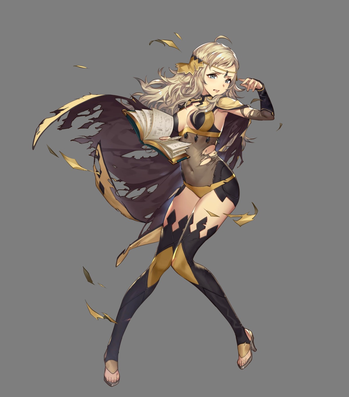 bikini_armor cleavage fire_emblem fire_emblem_heroes fire_emblem_if heels nintendo ophelia_(fire_emblem) see_through thighhighs torn_clothes transparent_png umiu_geso