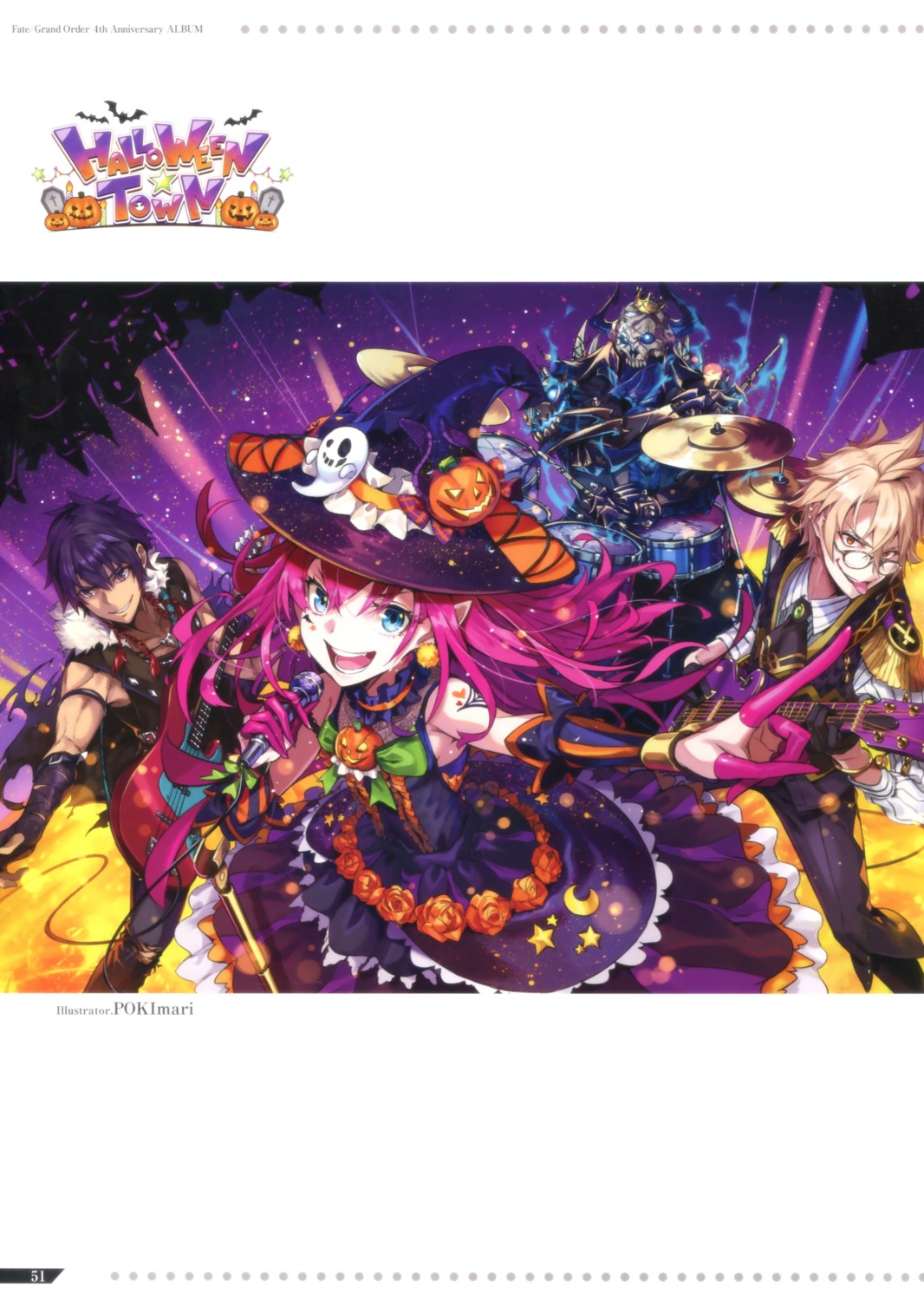 arash_(fate/grand_order) elizabeth_bathory fate/grand_order guitar halloween henry_jekyll_&_hyde_(fate/grand_order) king_hassan_(fate/grand_order) pokimari tattoo