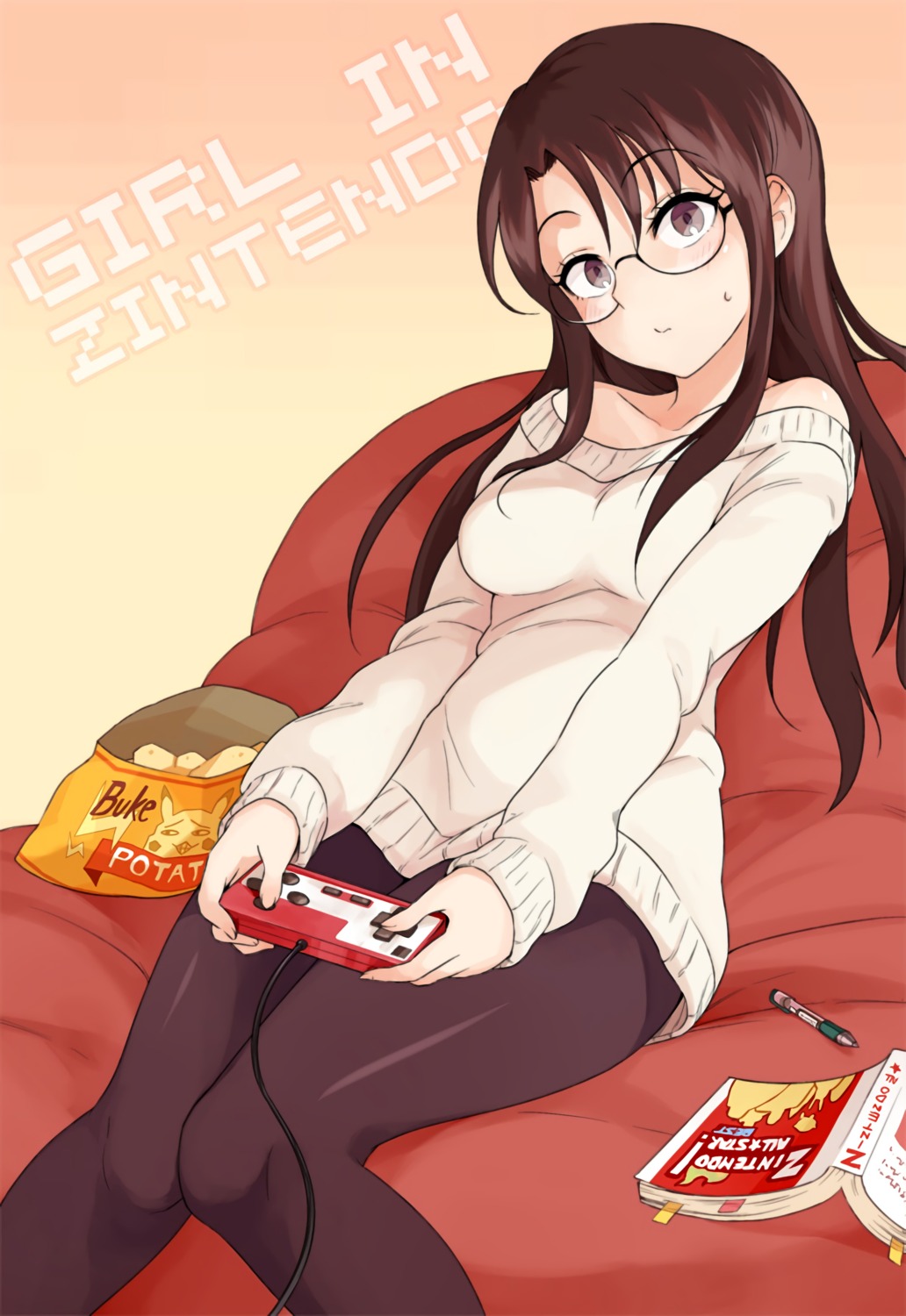 megane pantyhose sweater toku_(ke7416613)