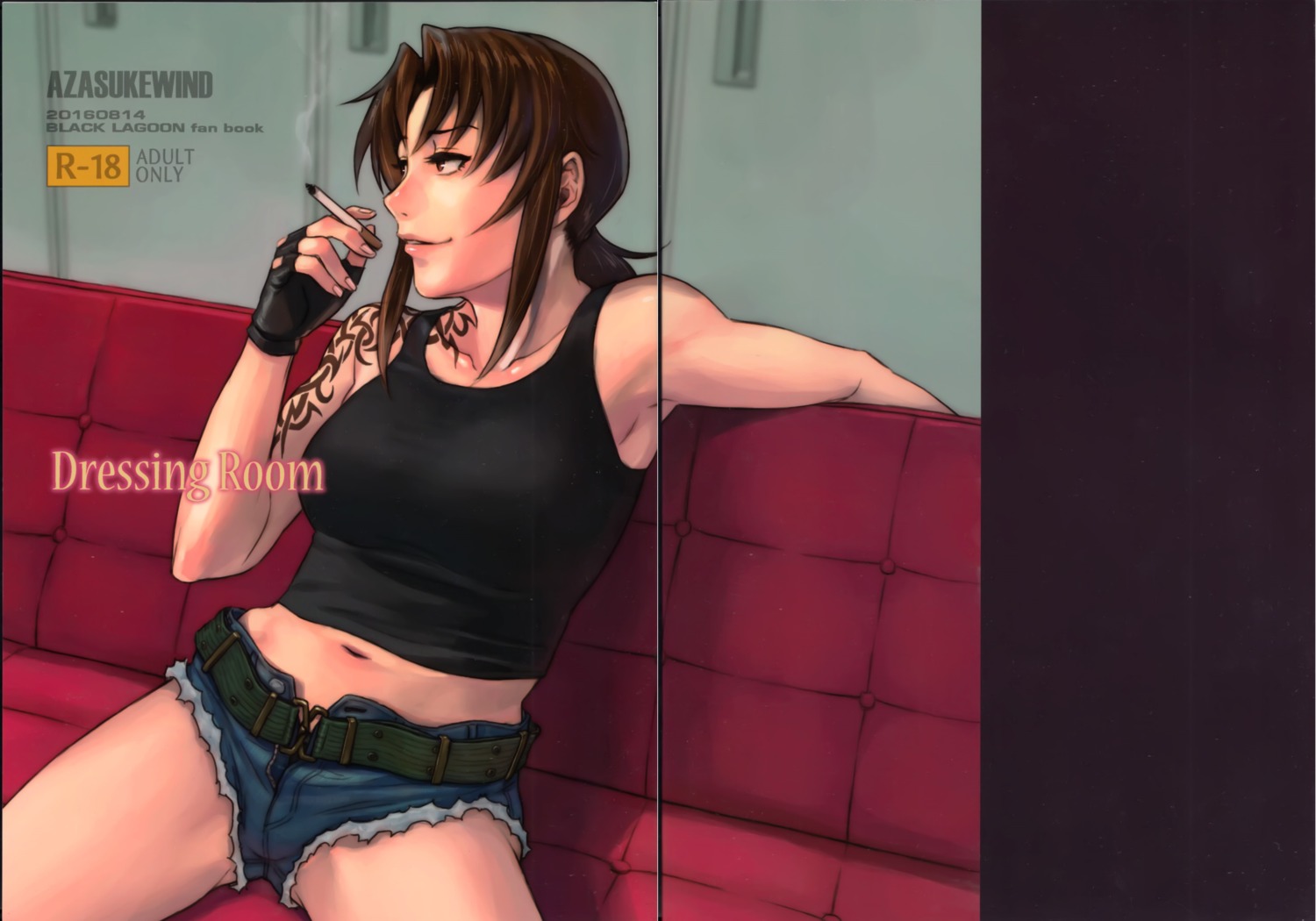 azasuke azasuke_wind black_lagoon fixme gap revy smoking tattoo