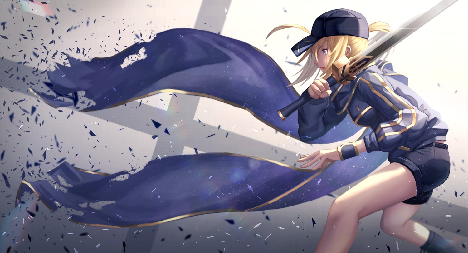fate/grand_order heroine_x suraimu_(suraimuraimu) sword torn_clothes